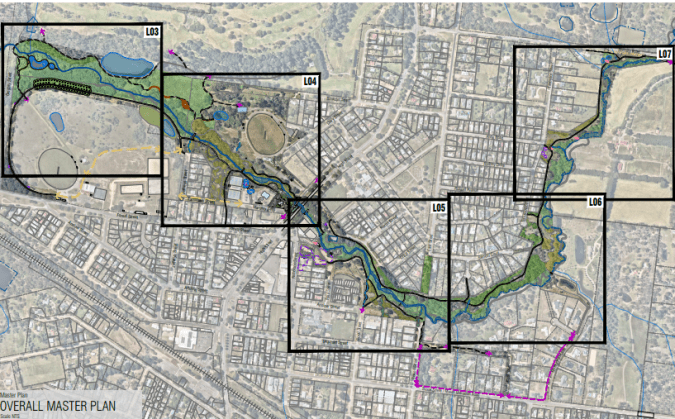 woodend five mile creek master plan overall